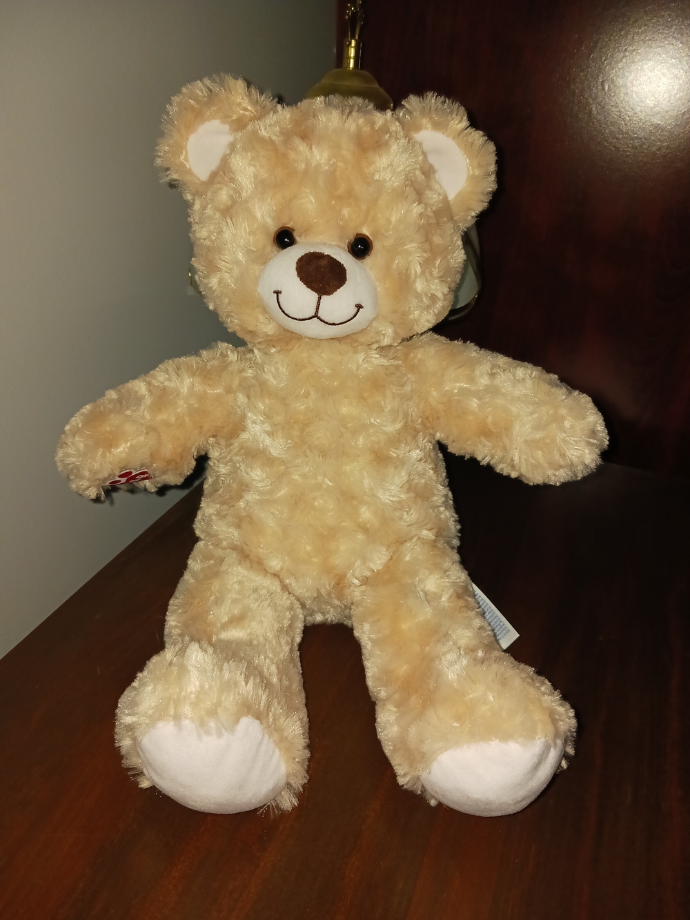 Build-A-Bear Cream Plush Teddy Curly Fur Bear